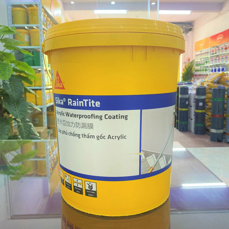 Sika Raintite Grey Chống thấm gốc Acrylic kháng tia UV