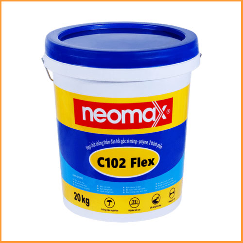 Neomax C012 Flex – Hợp chất chống thấm đàn hồi gốc xi măng – Polyme, 2 thành phần 20kg
